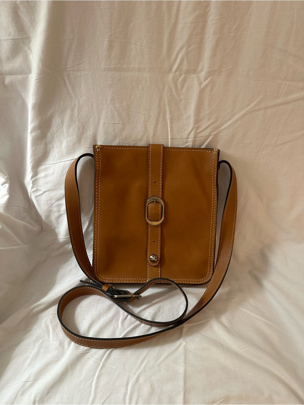 Patricia Nash Tan Leather Crossbody Bag